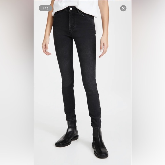 Acne studios Peg jeans in used black - Picture 2 of 9